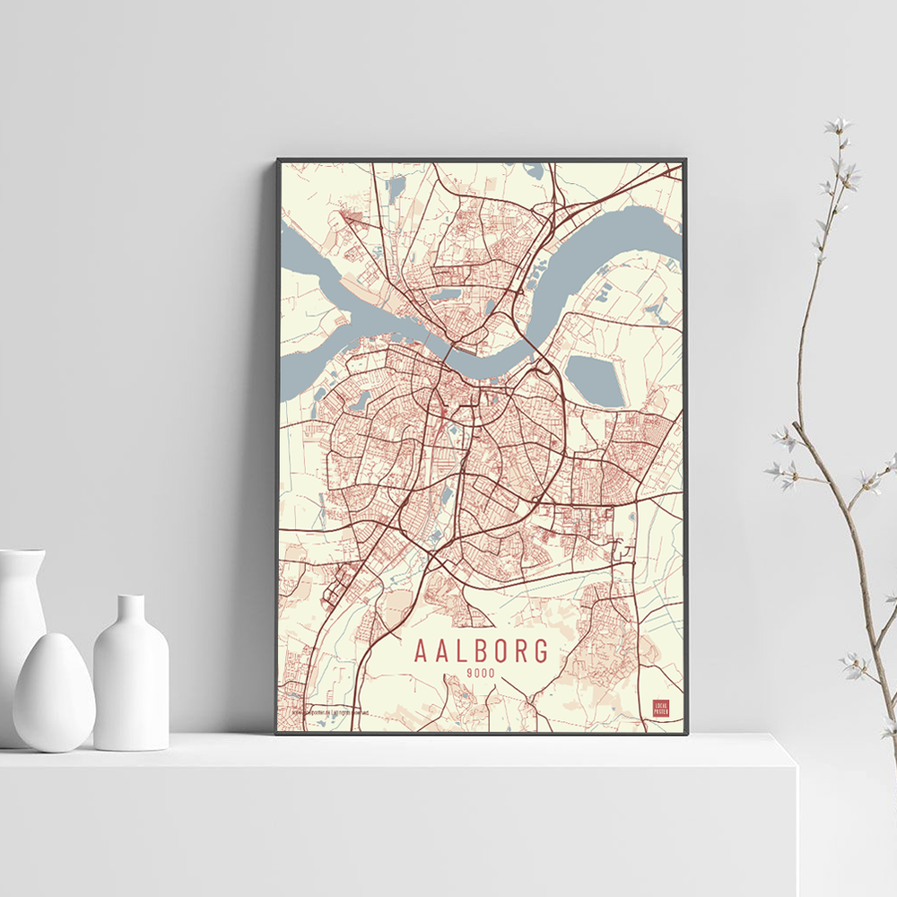 Aalborg bydel plakat hvid