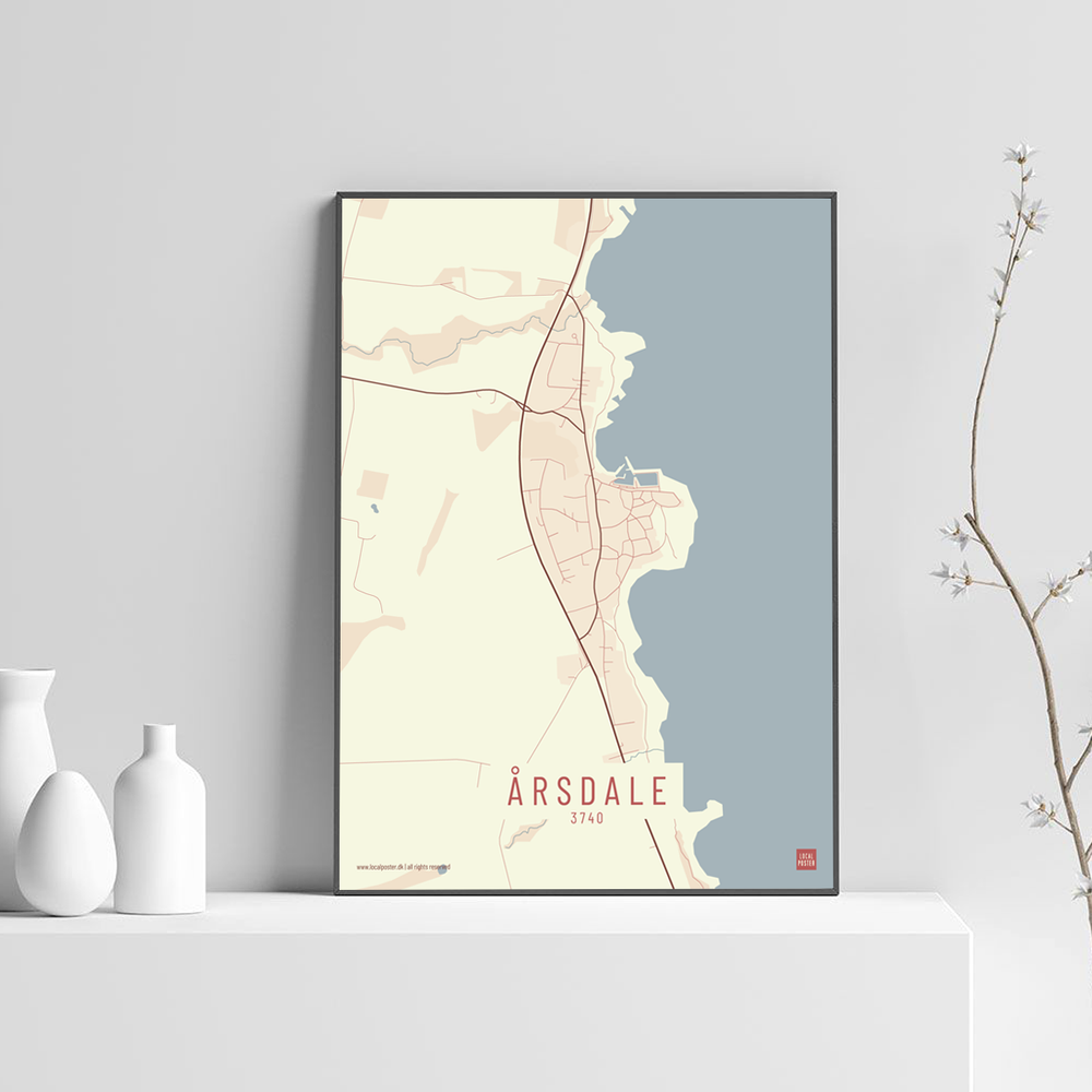 Årsdale by plakat local poster lys
