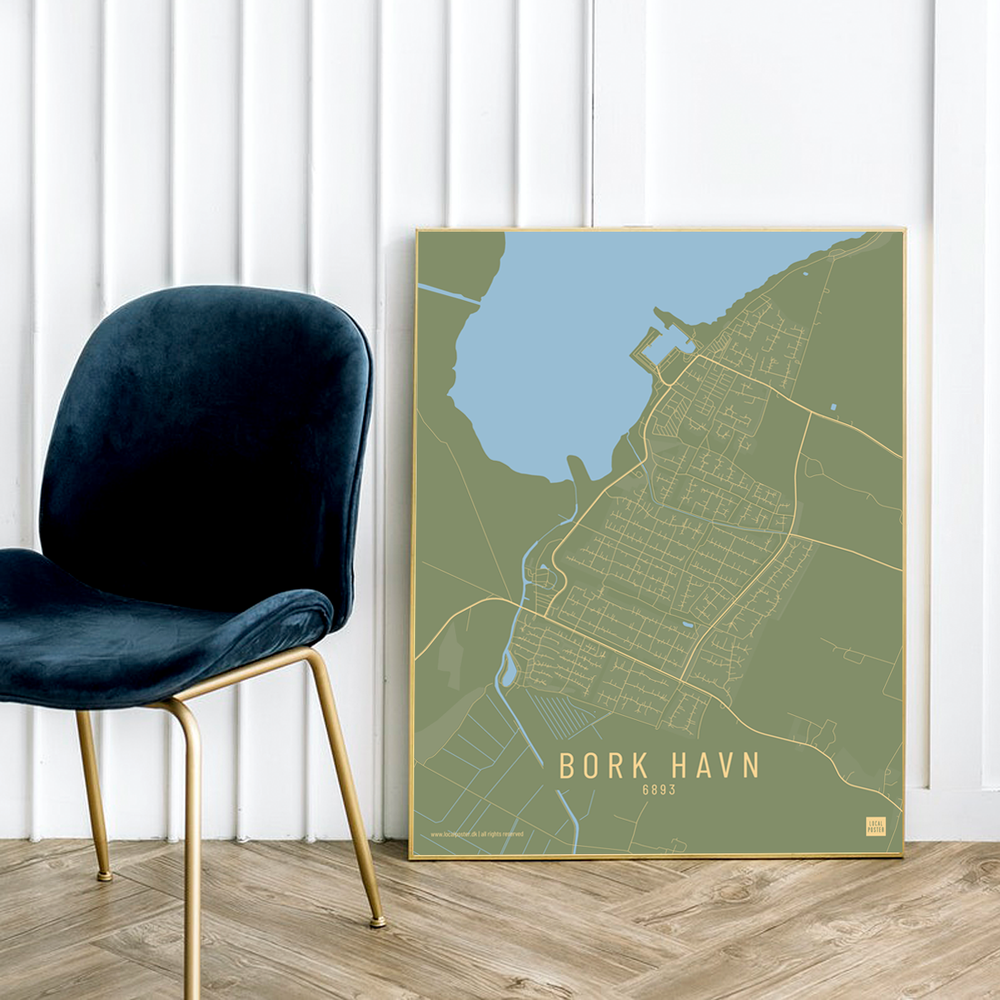 Bolbro by plakat local poster grøn