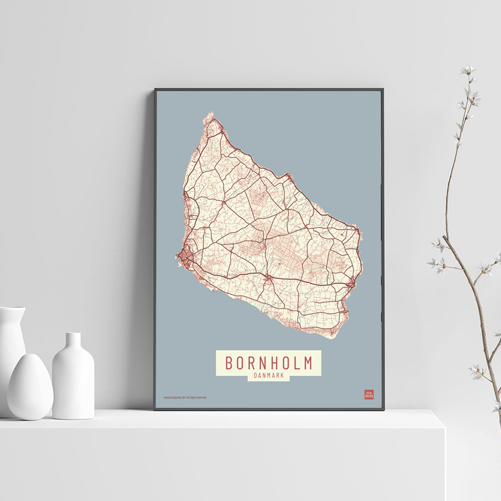 Bornholm by plakat local poster lys