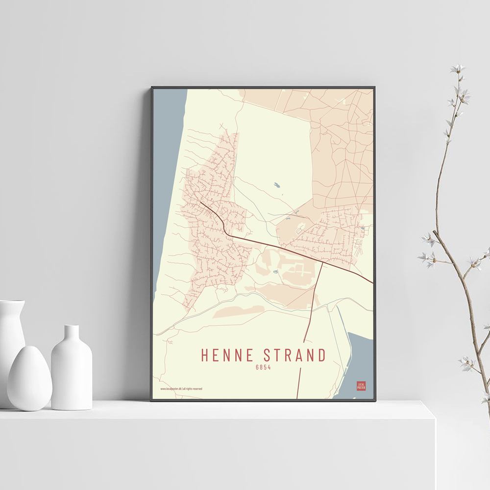 Henne Strand by plakat local poster
