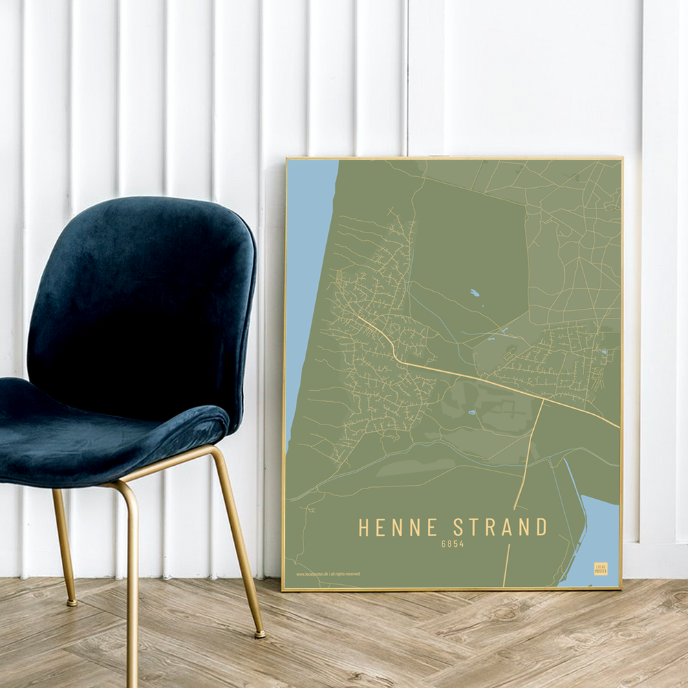 Henne Strand by plakat local poster