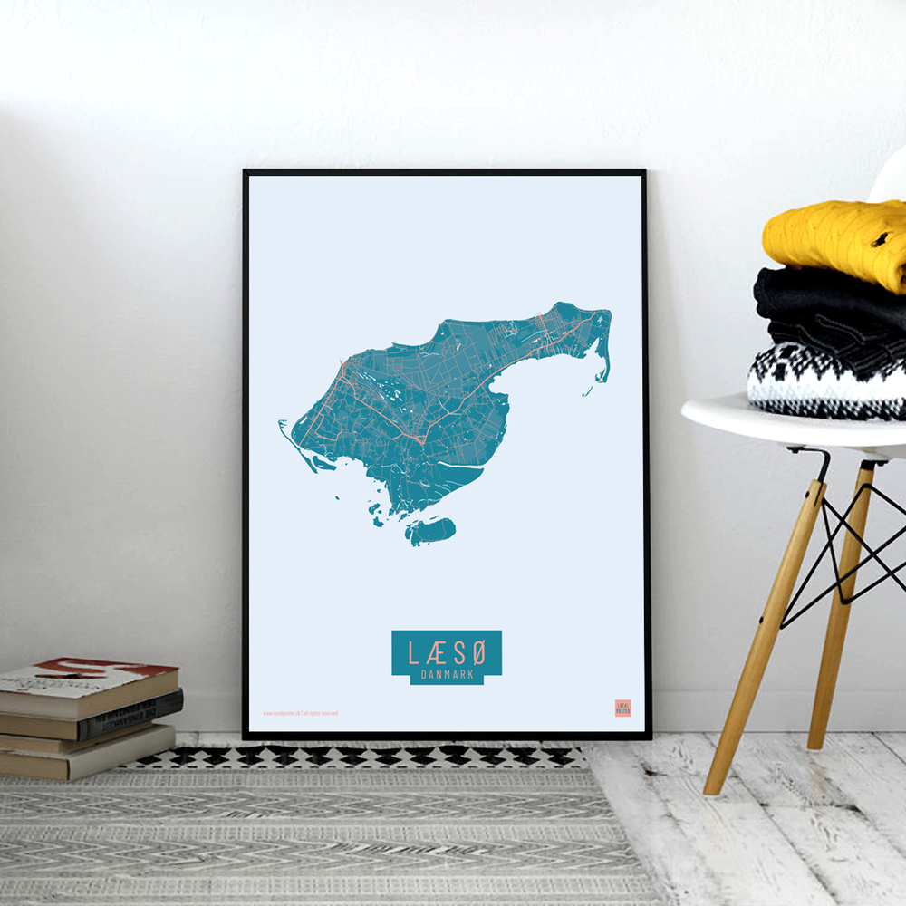 Læsø by plakat local poster