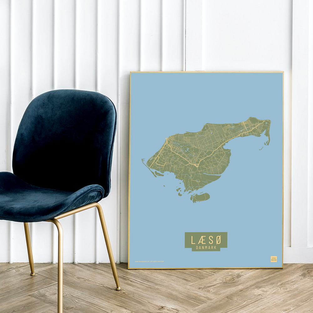 Læsø by plakat local poster