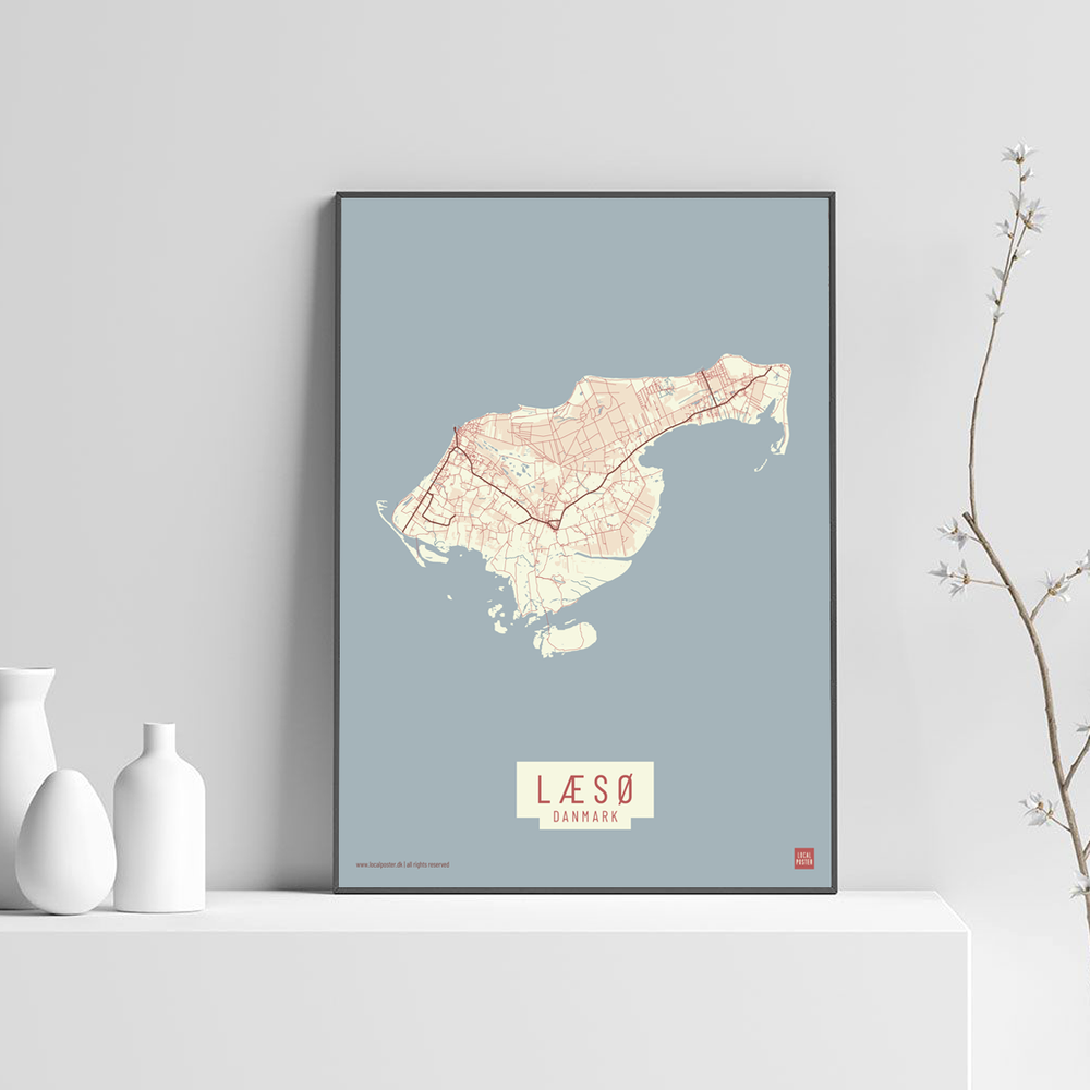 Læsø by plakat local poster