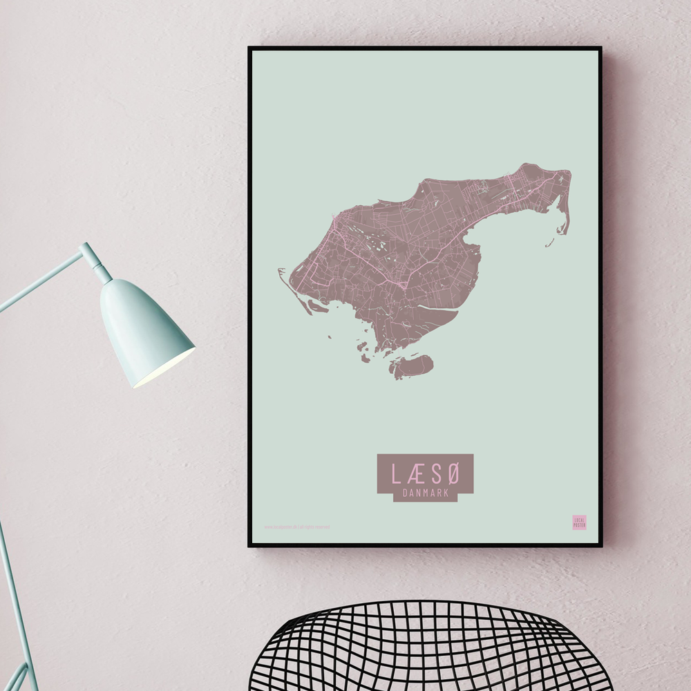Læsø by plakat local poster
