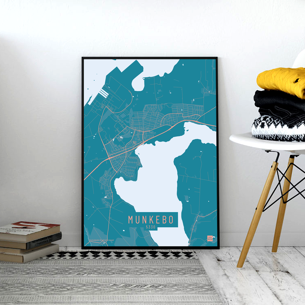 Munkebo by plakat local poster