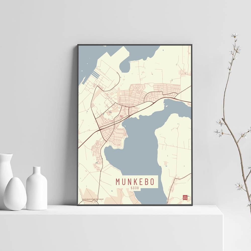 Munkebo by plakat local poster