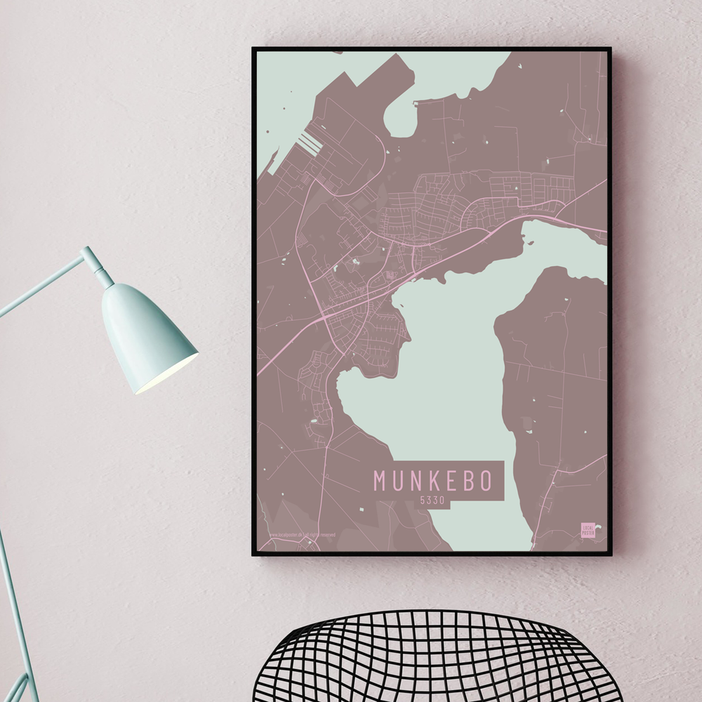 Munkebo by plakat local poster