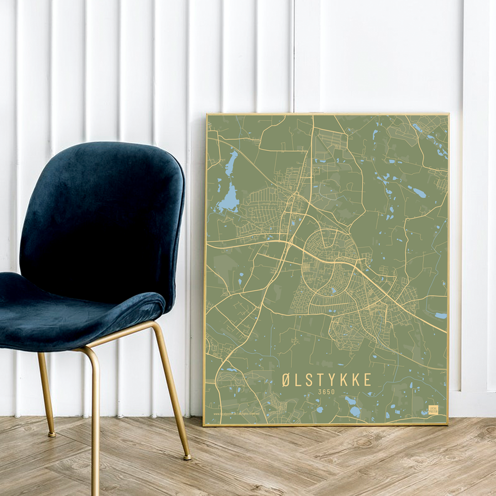 Ølstykke by plakat local poster