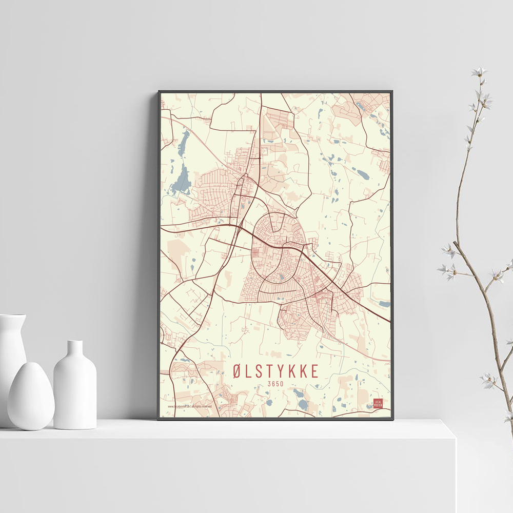 Ølstykke by plakat local poster