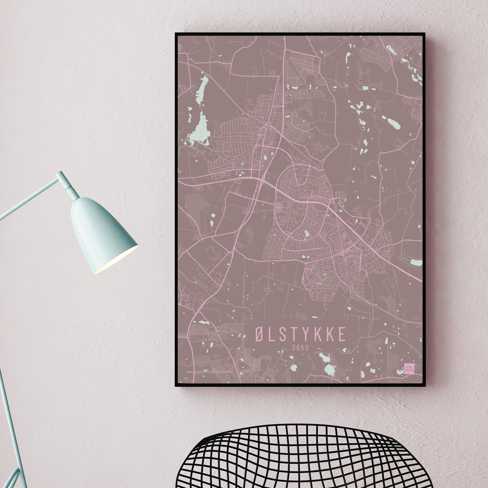 Ølstykke by plakat local poster