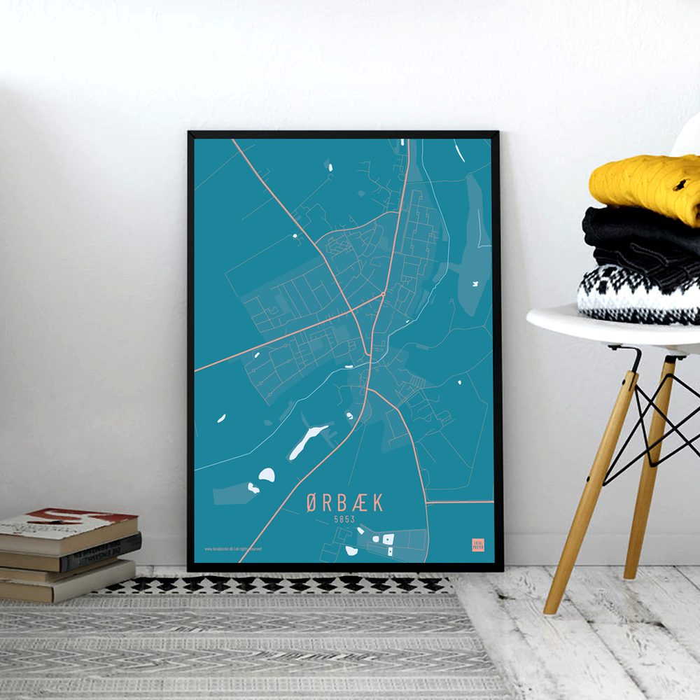 Ørbæk by plakat local poster
