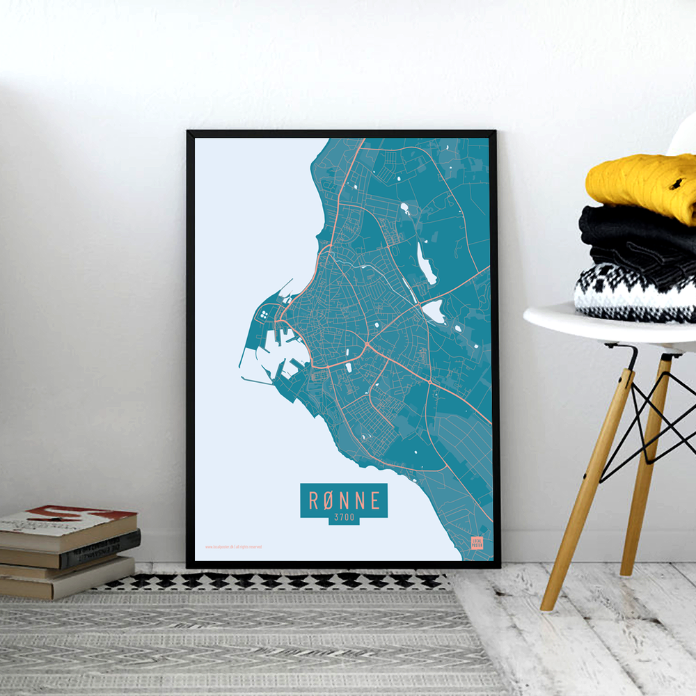 Rønne by plakat local poster