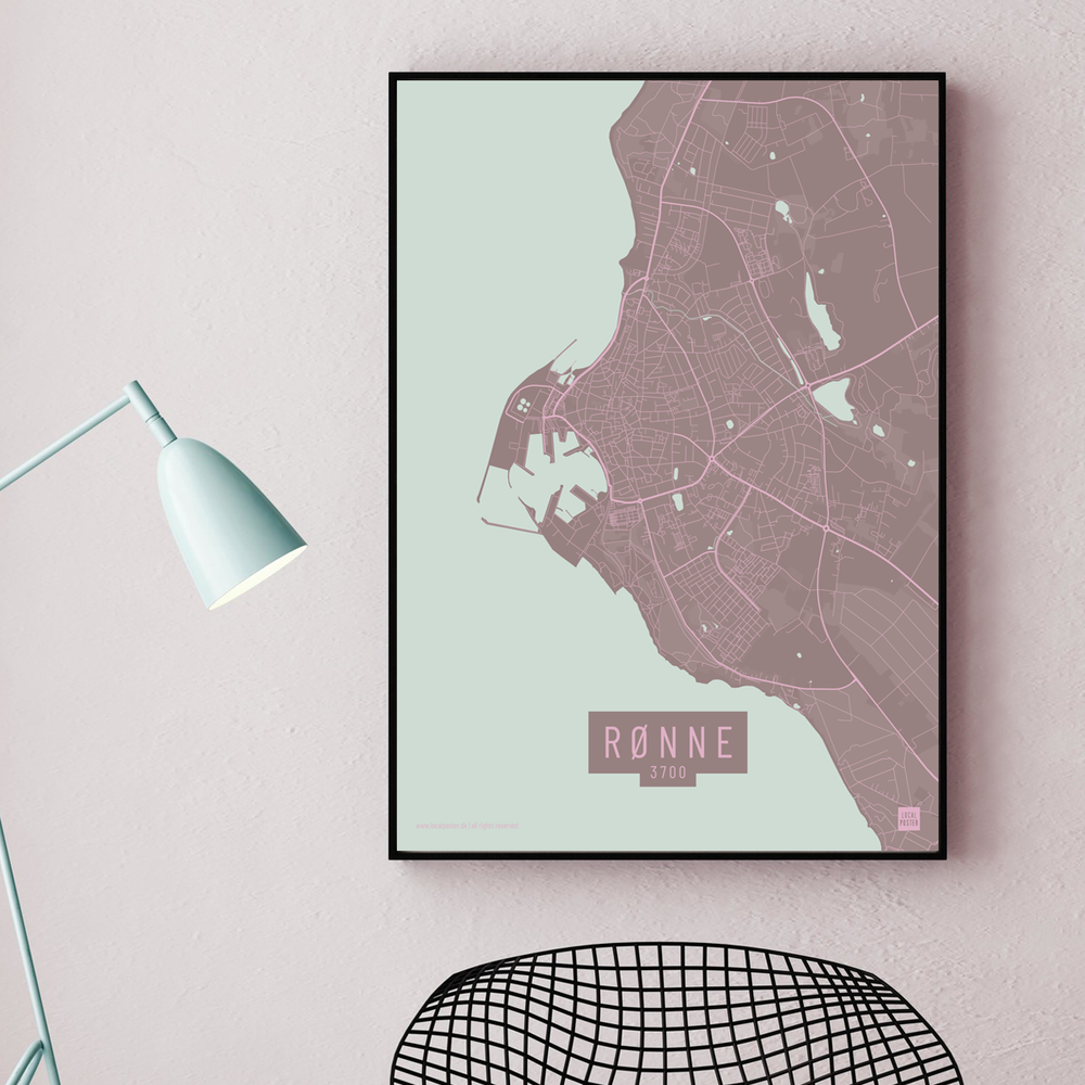 Rønne by plakat local poster