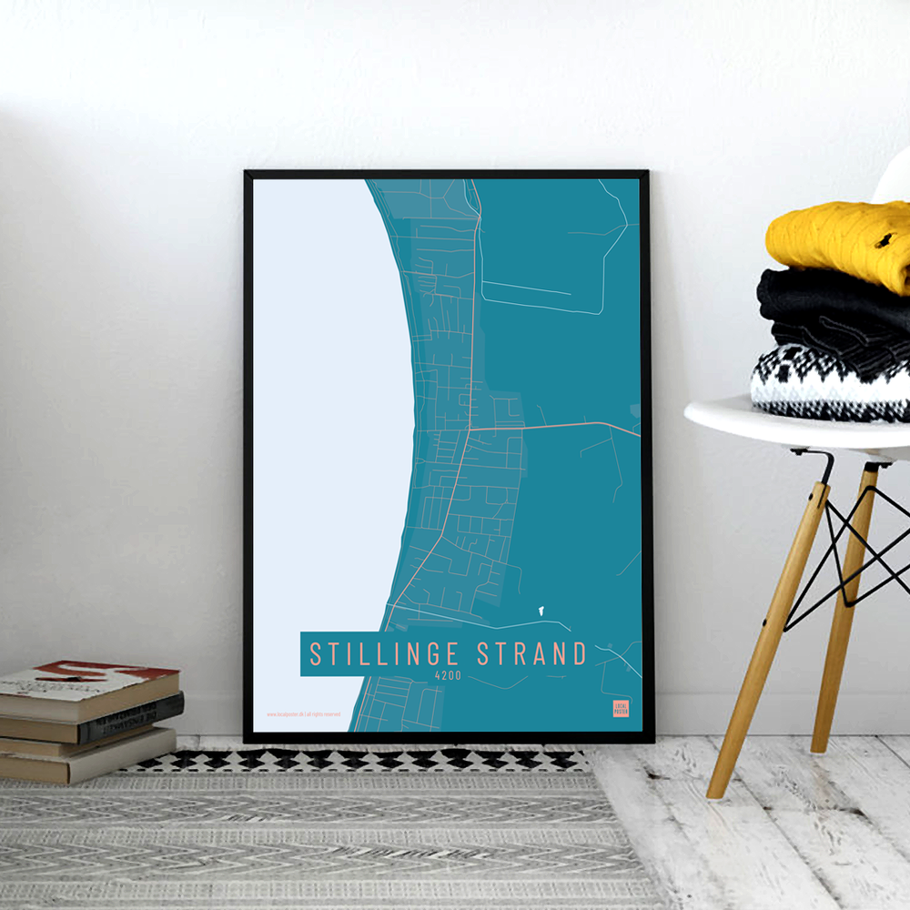 Stillinge Strand by plakat local poster