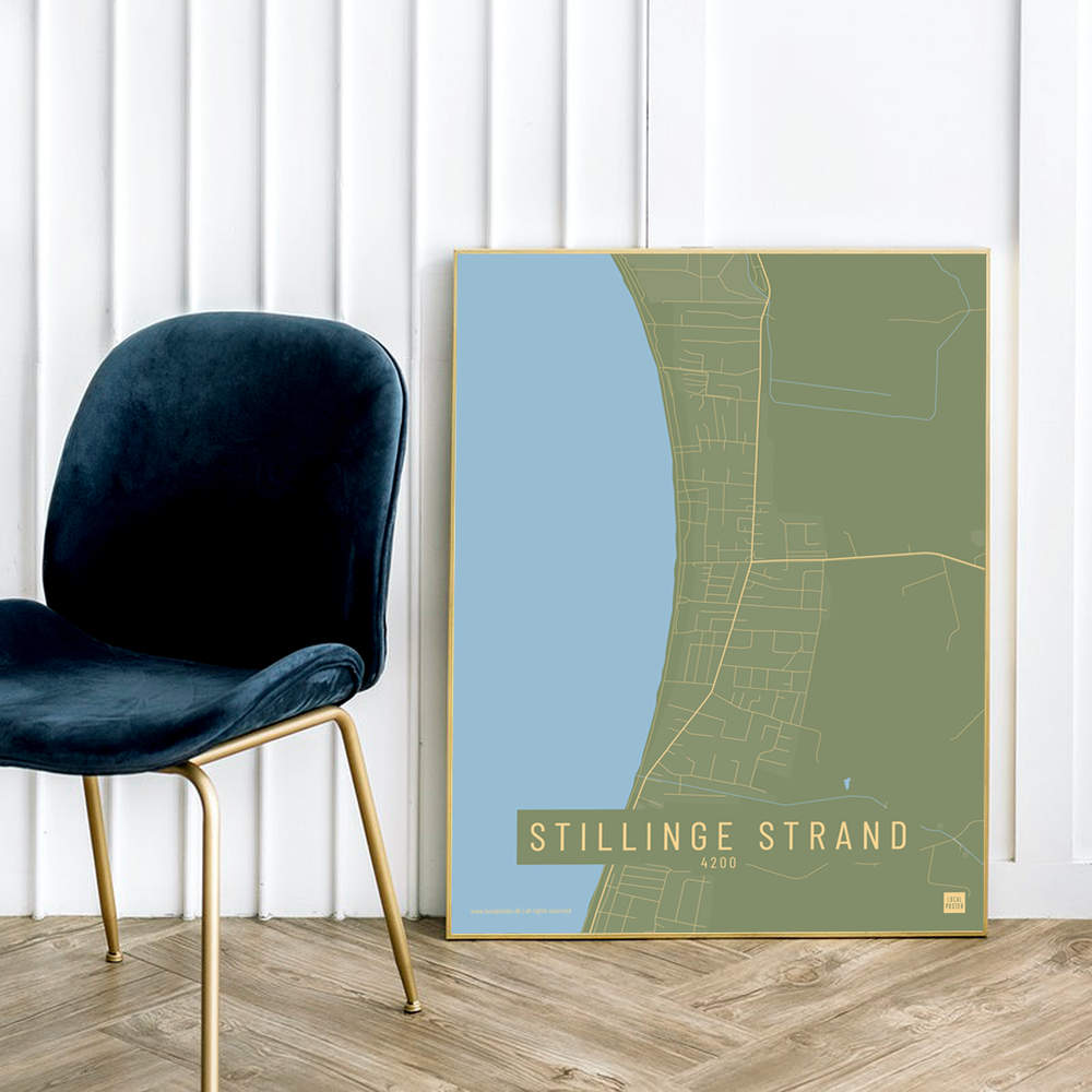 Stillinge Strand by plakat local poster