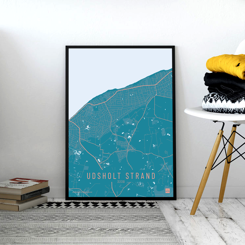 Udsholt Strand by plakat local poster